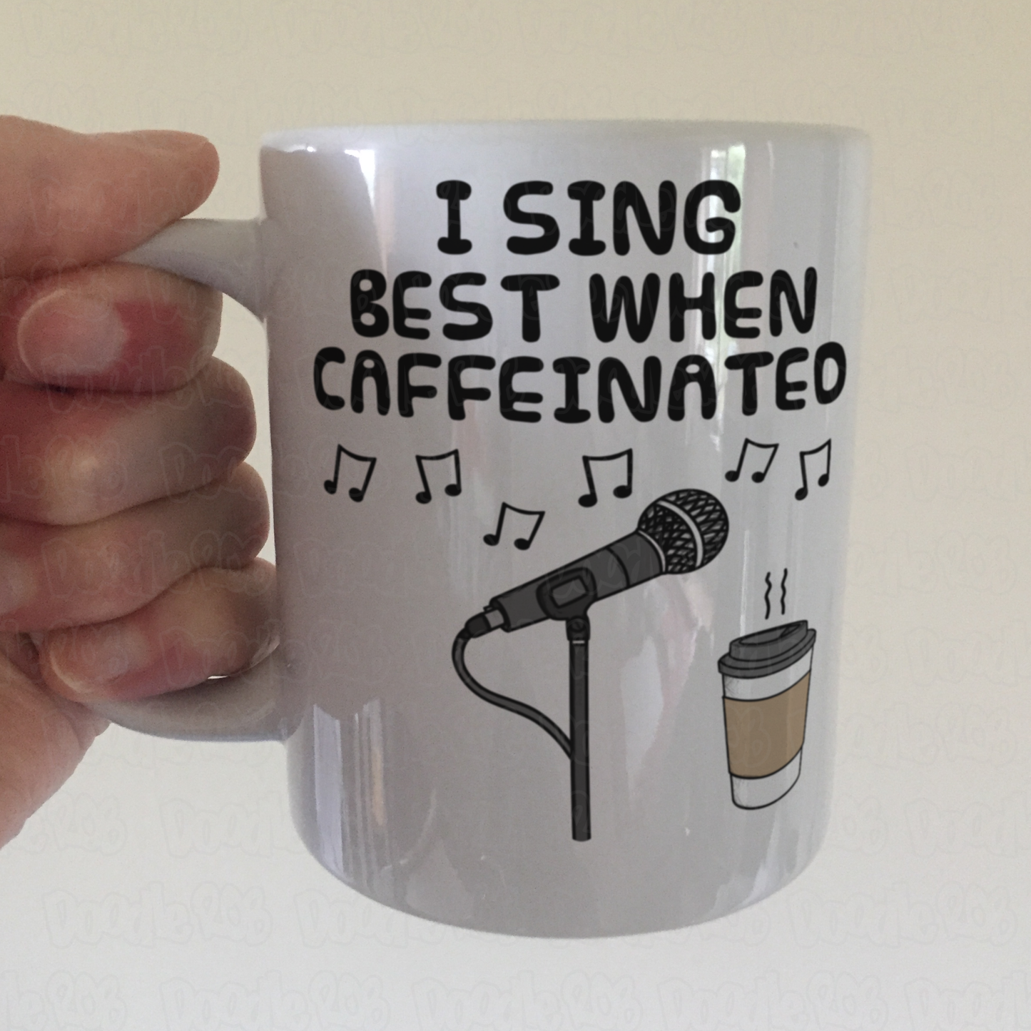 Singer Coffee Mug -  I Sing Best When Caffeinated - Vocalist Musician Gift