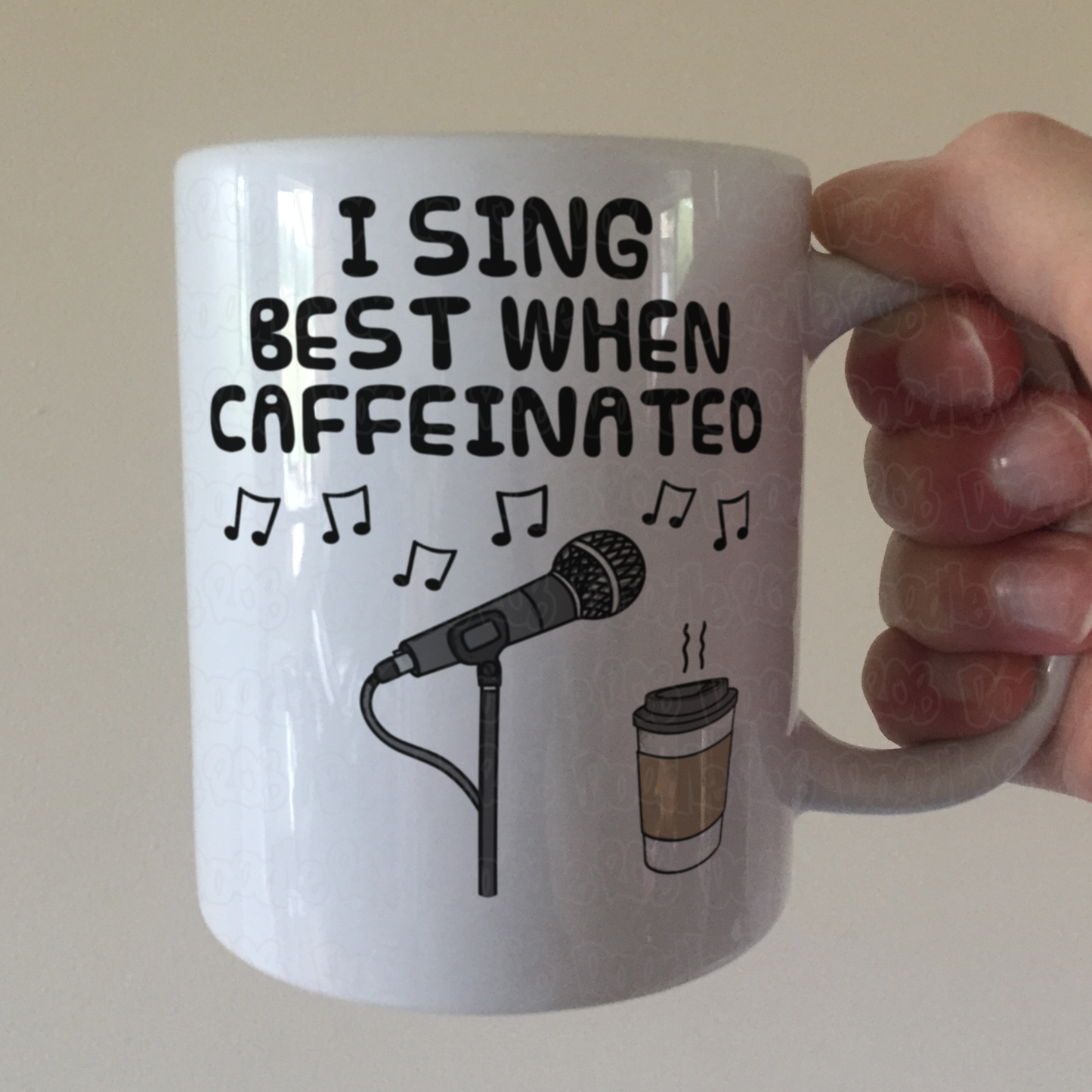 Singer Coffee Mug -  I Sing Best When Caffeinated - Vocalist Musician Gift