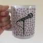 Singer Floral Mug (Pink Flowers) - Female Vocalist - Musician Gift For Girl