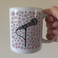 Singer Floral Mug (Pink Flowers) - Female Vocalist - Musician Gift For Girl