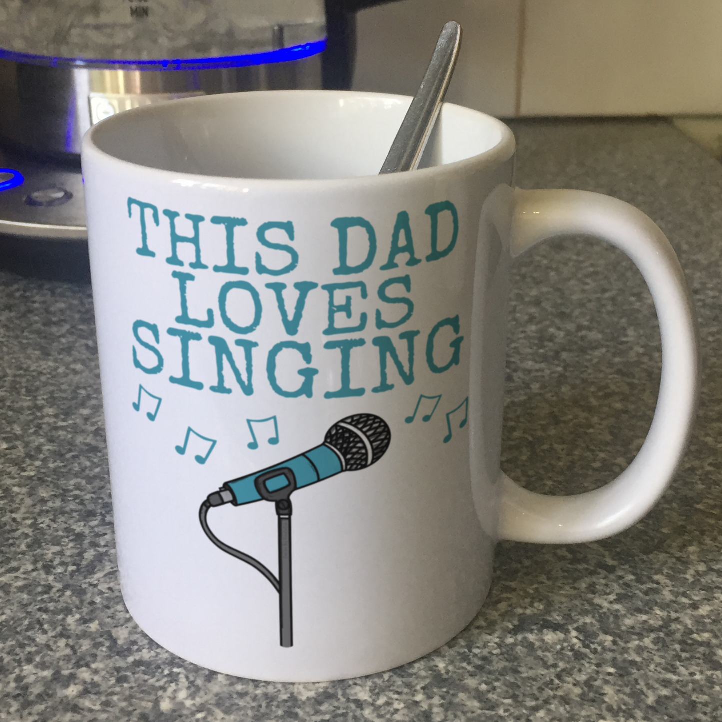 Singer Father's Day Mug - This Dad Loves Singing - Vocalist Musician Gift