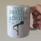 Grandad Singer Mug - This Grandad Loves Singing - Vocalist Musician Gift For Father's Day