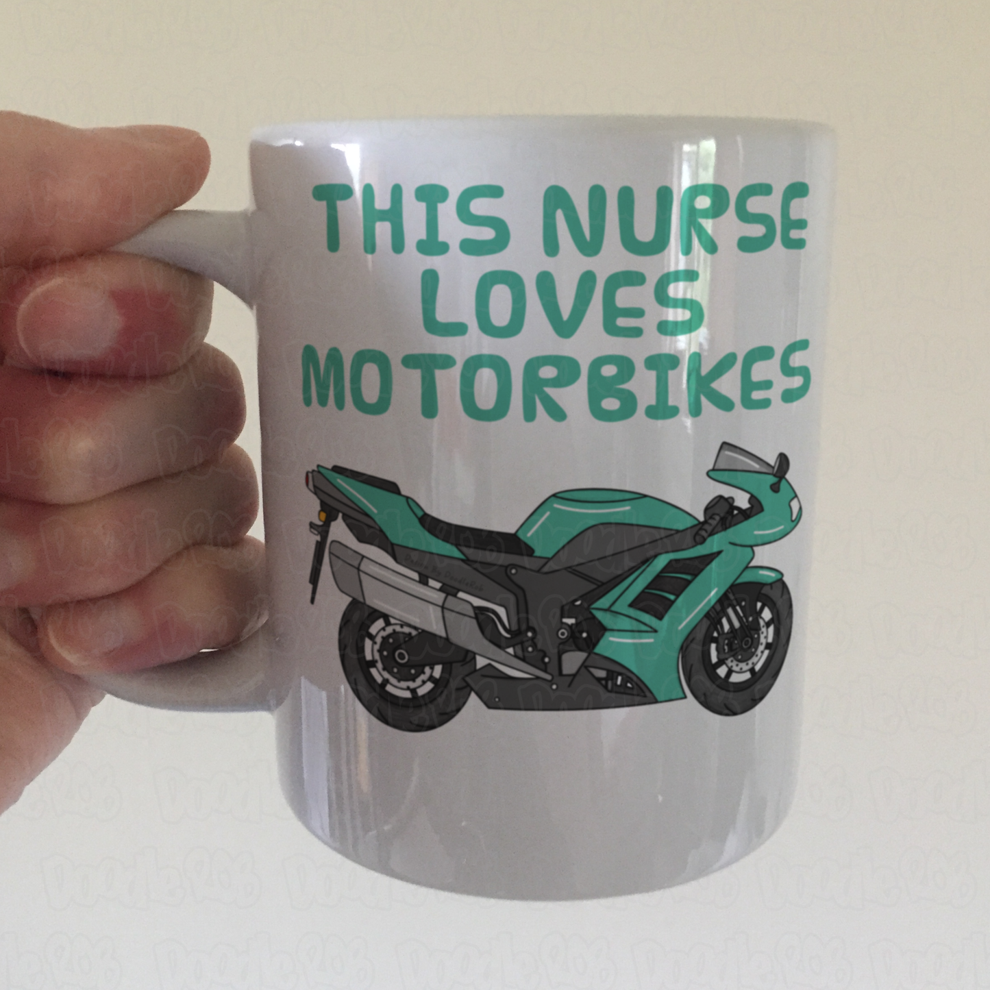 Nurse Motorbike Mug - This Nurse Loves Motorbikes - Motorcycle Gift For Nurse