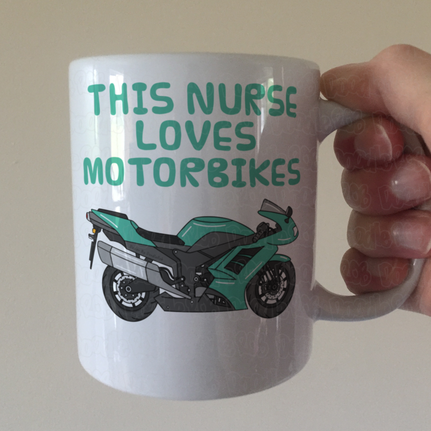 Nurse Motorbike Mug - This Nurse Loves Motorbikes - Motorcycle Gift For Nurse
