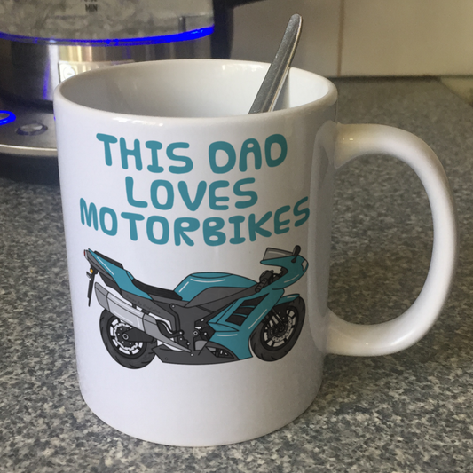 Motorbike Father's Day Mug - This Dad Loves Motorbikes - Gift For Biker
