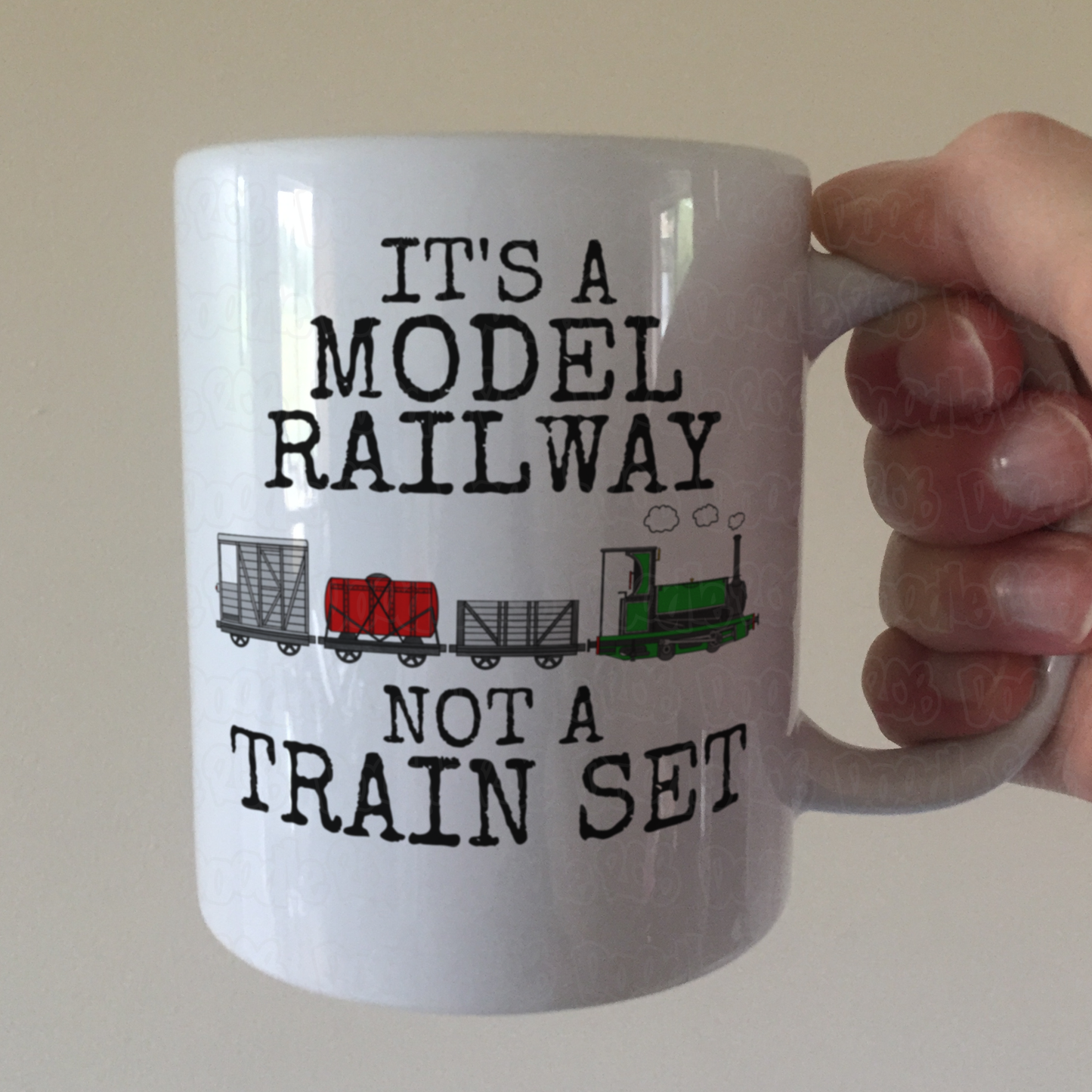 Funny Steam Train Mug - It's A Model Railway Not A Train Set - Gift For Rail Enthusiast