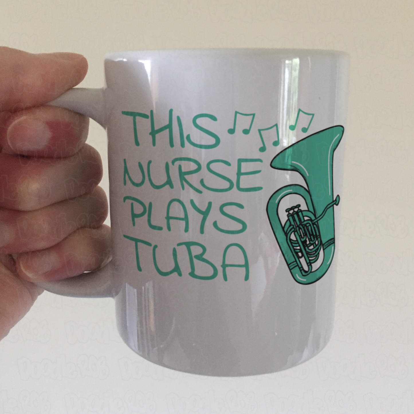 Nurse Tuba Mug - This Nurse Plays Tuba - Tubaist Gift For Nurse - Brass Musician Gift