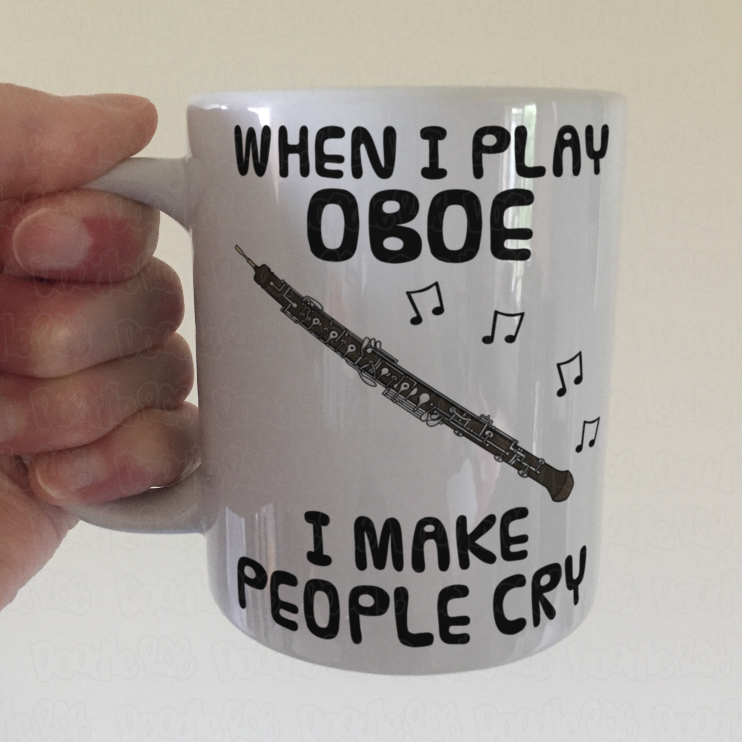 Funny Oboe Mug - When I Play Oboe, I Make People Cry - Oboist Woodwind Musician Gift
