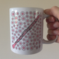 Oboe Floral Mug (Pink Flowers) - Female Oboist - Woodwind Musician Gift For Girl