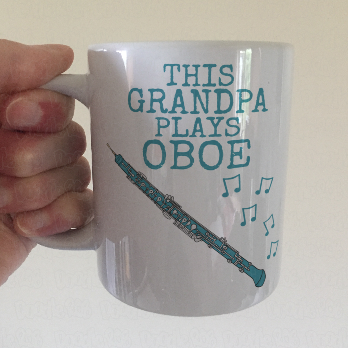 Oboe Father's Day Mug - This Grandpa Plays Oboe - Oboist Woodwind Musician Gift