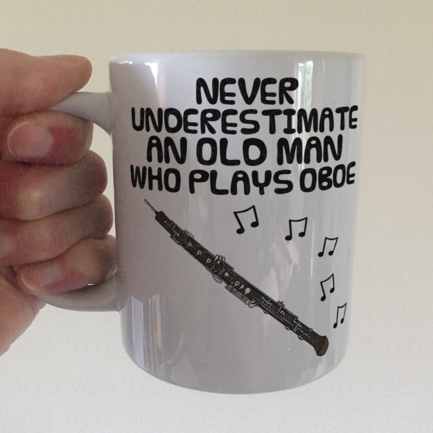 Funny Oboe Mug - Never Underestimate An Old Man Who Plays Oboe - Oboist Woodwind Musician Gift For Him