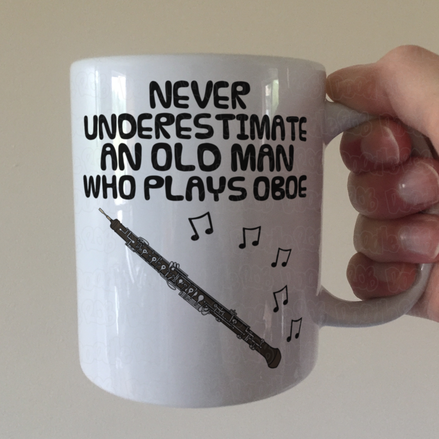 Funny Oboe Mug - Never Underestimate An Old Man Who Plays Oboe - Oboist Woodwind Musician Gift For Him