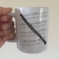 Oboe Music Notation Mug (Monochrome) - Gift For Oboist - Woodwind Musician Gift
