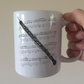 Oboe Music Notation Mug (Monochrome) - Gift For Oboist - Woodwind Musician Gift