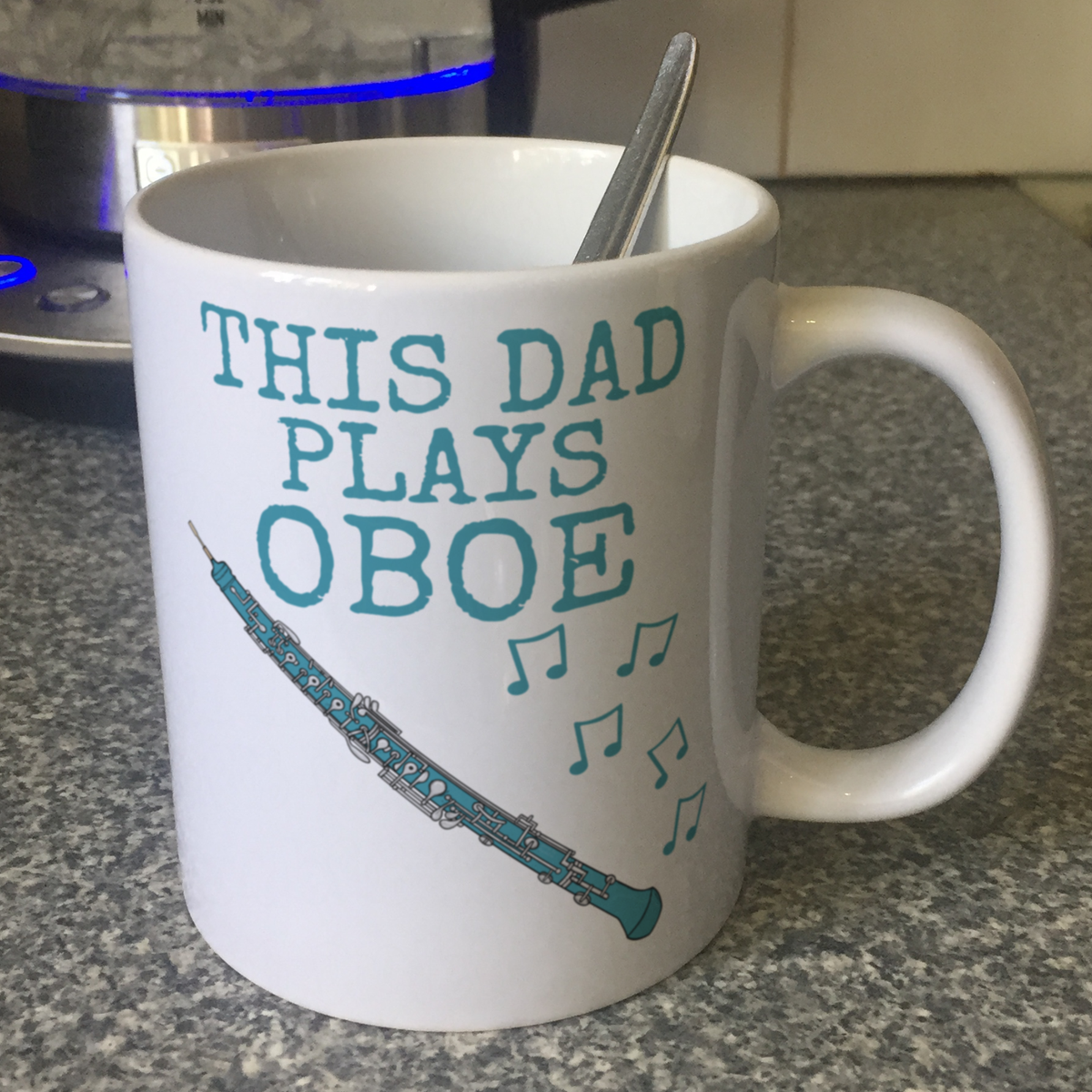 Oboe Father's Day Mug - This Dad Plays Oboe - Oboist Woodwind Musician Gift