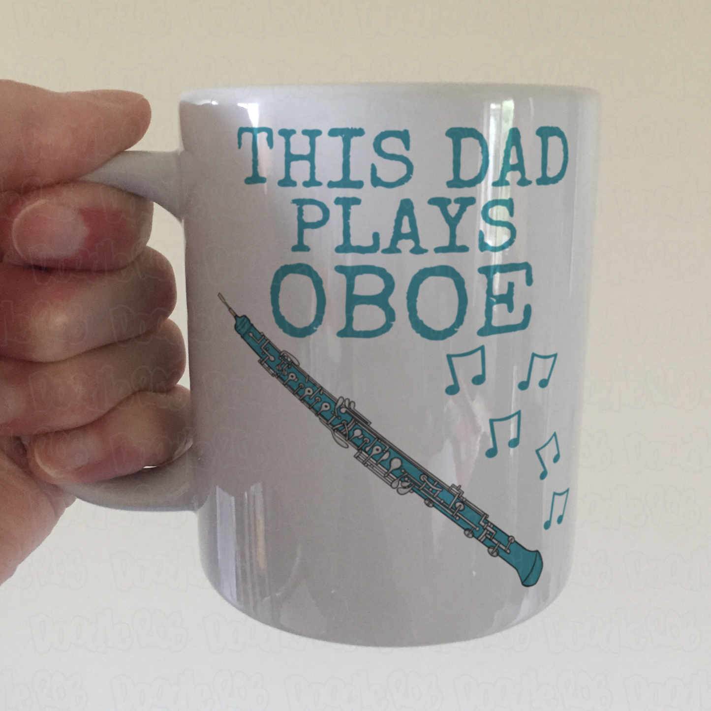 Oboe Father's Day Mug - This Dad Plays Oboe - Oboist Woodwind Musician Gift