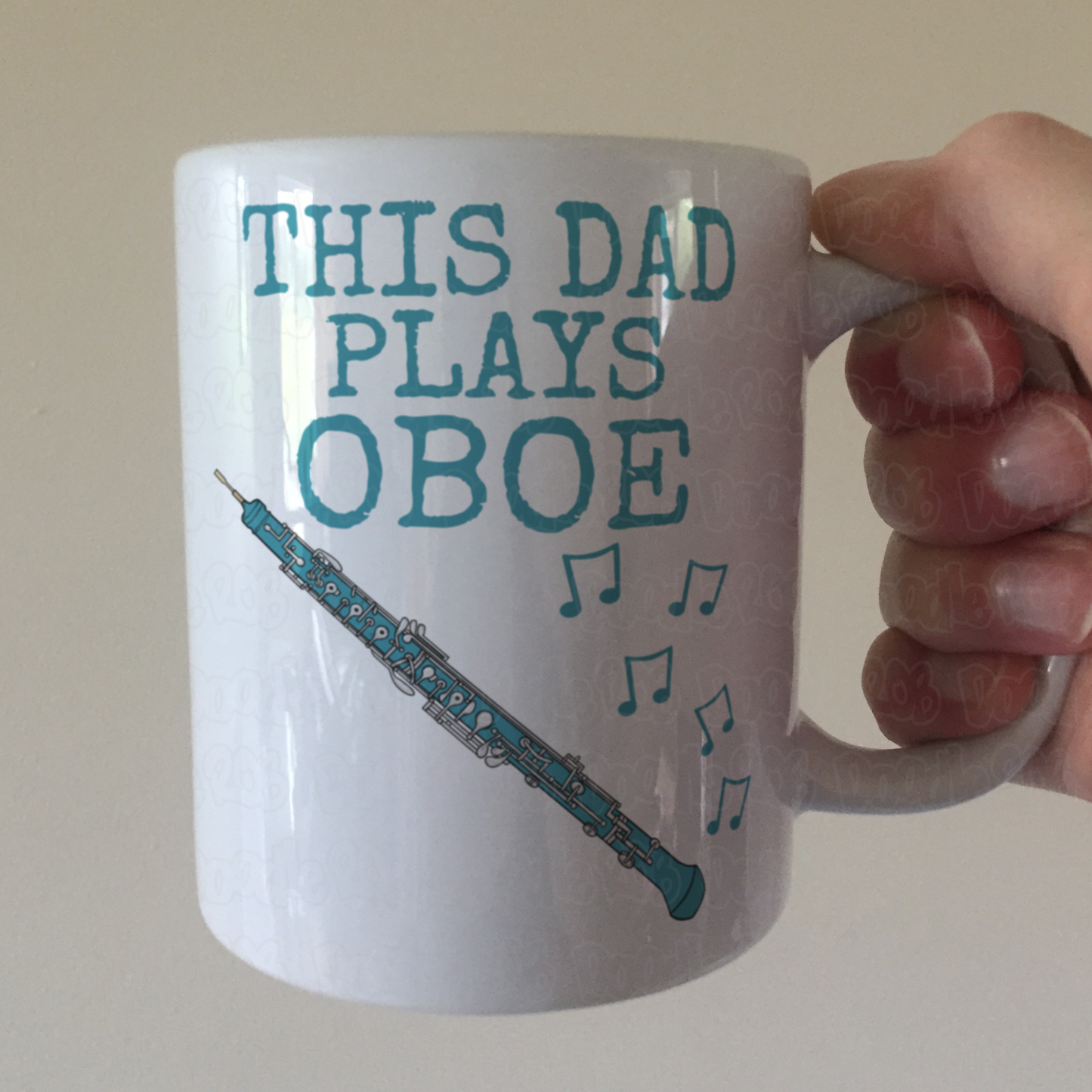 Oboe Father's Day Mug - This Dad Plays Oboe - Oboist Woodwind Musician Gift