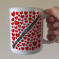 Oboe With Hearts Mug - Gift For Oboist - Woodwind Musician Valentines Anniversary Gift