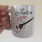 Acoustic Guitar Wedding Personalised Mug - Wedding Guitarist - Musician Custom Gift