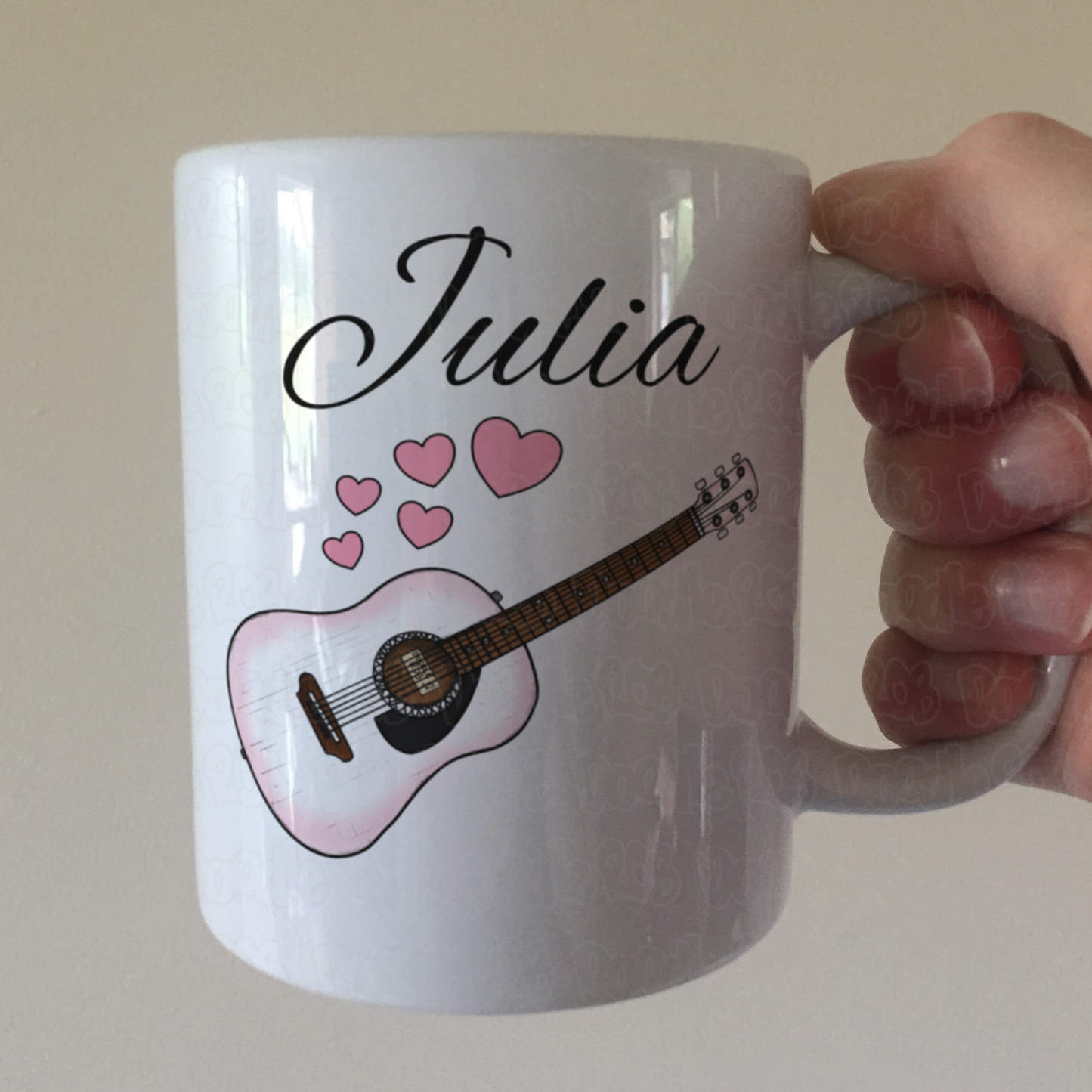 Acoustic Guitar Wedding Personalised Mug - Wedding Guitarist - Musician Custom Gift