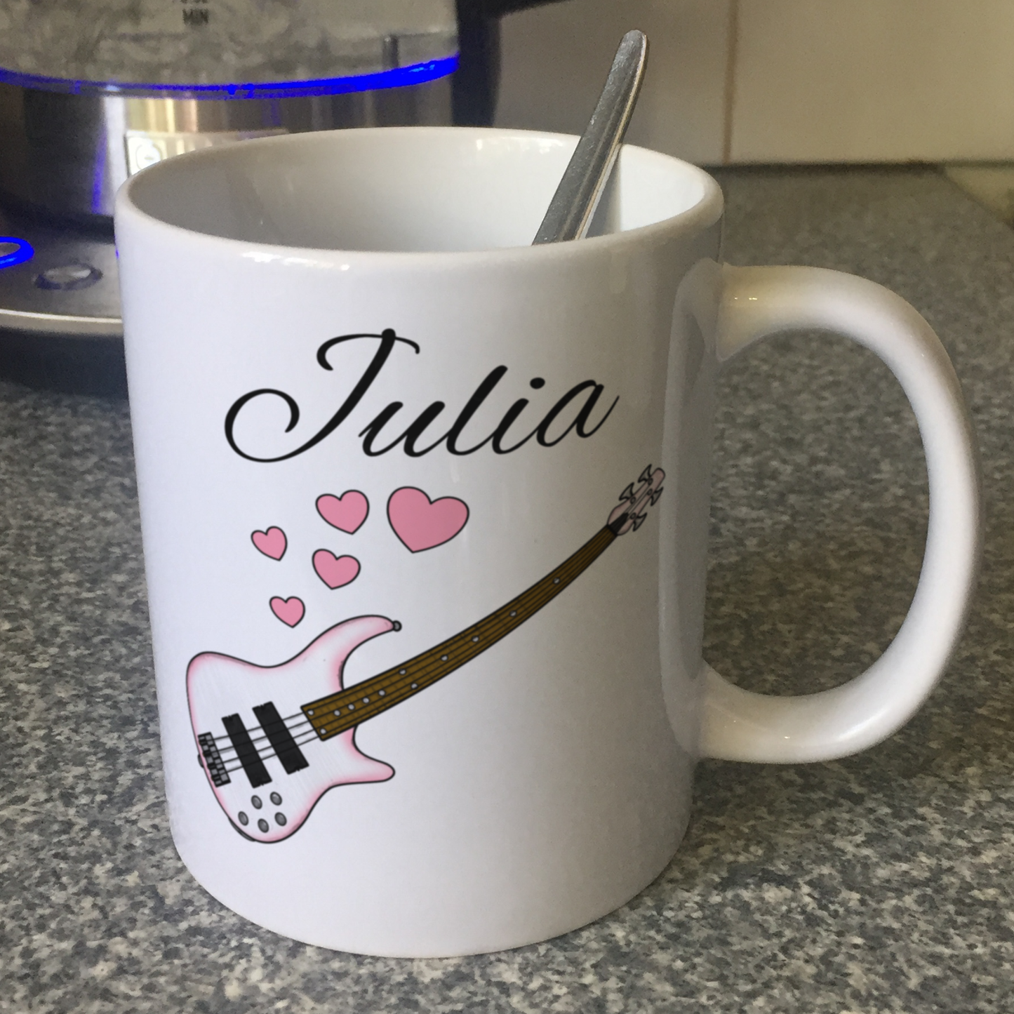 Bass Guitar Wedding Personalised Mug - Wedding Bassist Musician Custom Gift