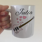 Bass Guitar Wedding Personalised Mug - Wedding Bassist Musician Custom Gift