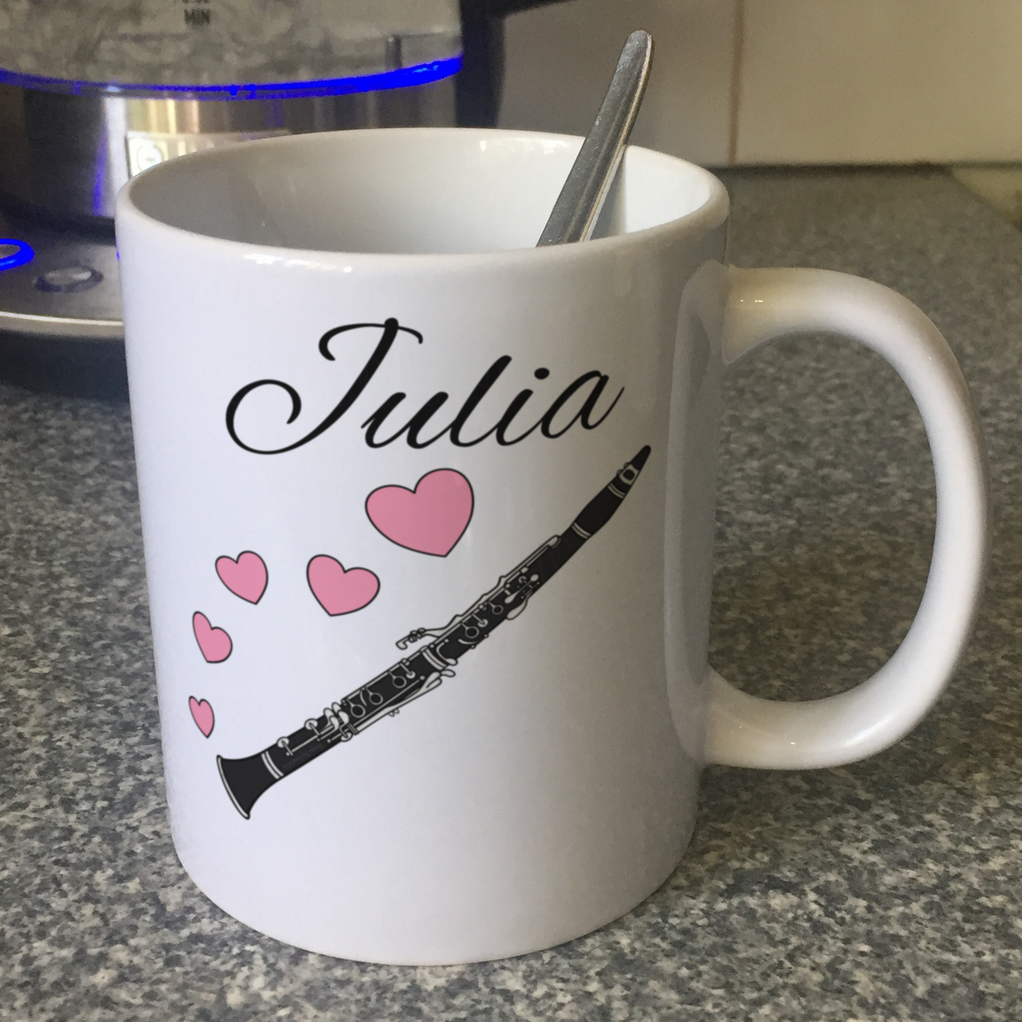 Clarinet Wedding Personalised Mug - Clarinetist Woodwind Musician Custom Gift