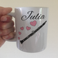 Clarinet Wedding Personalised Mug - Clarinetist Woodwind Musician Custom Gift