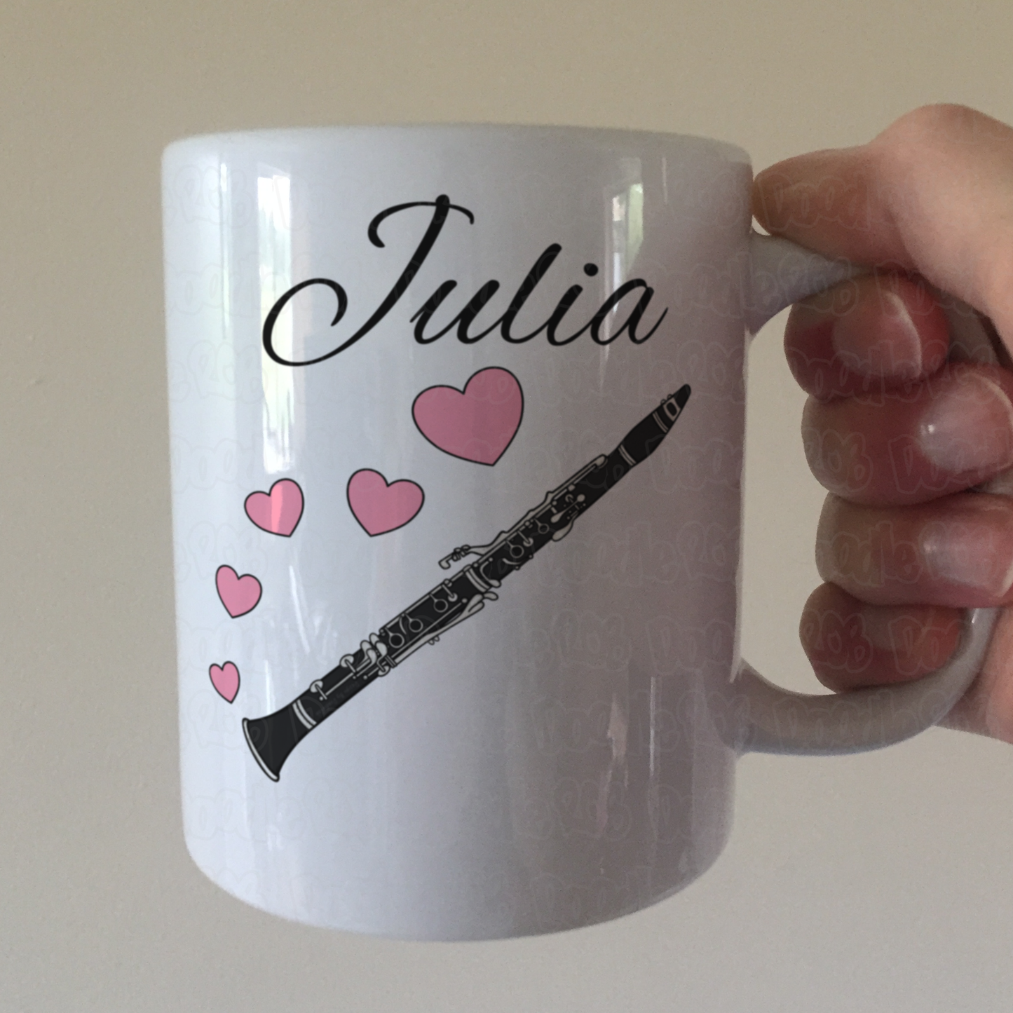 Clarinet Wedding Personalised Mug - Clarinetist Woodwind Musician Custom Gift