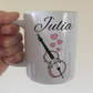 Double Bass Wedding Personalised Mug - Wedding Bassist Musician Custom Gift