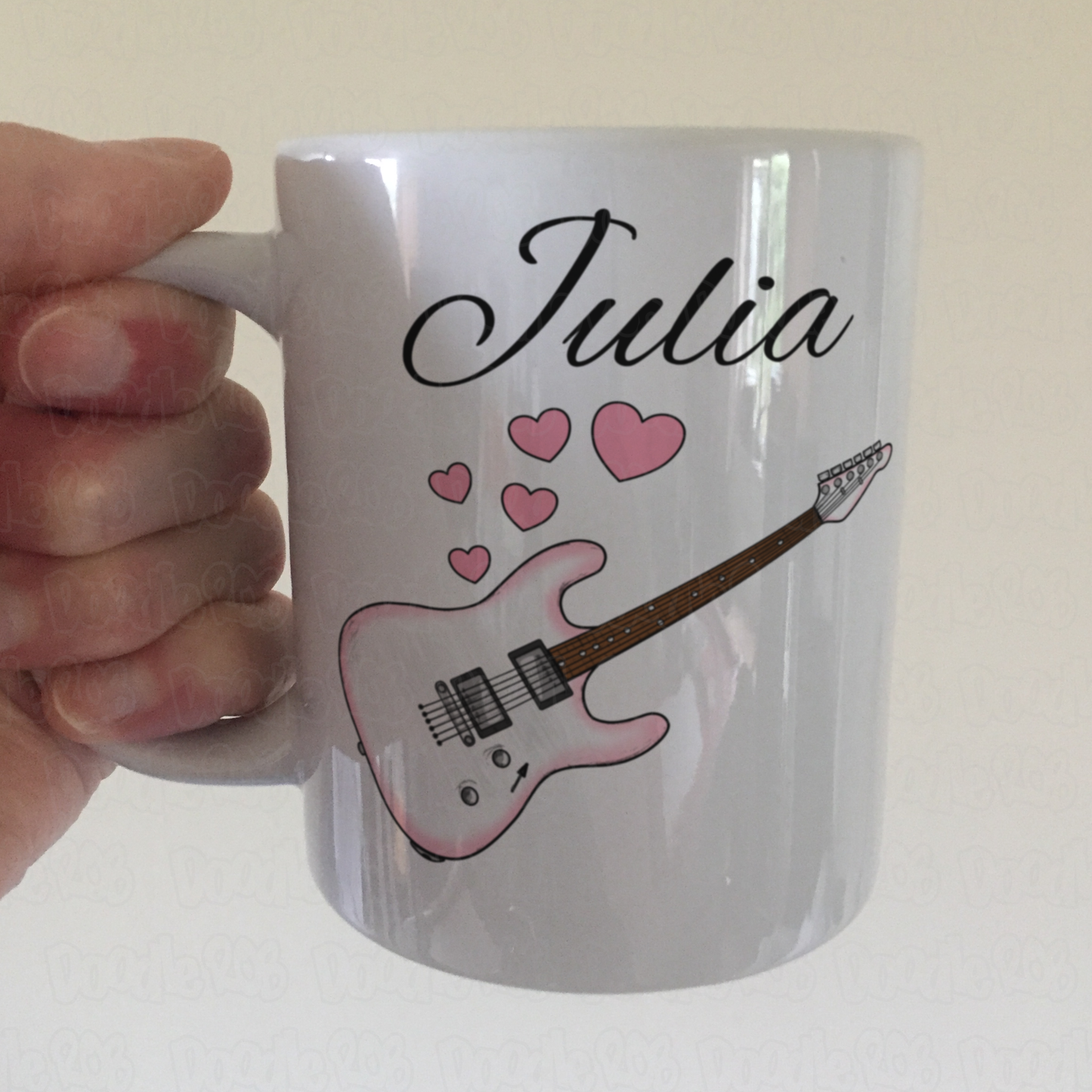 Electric Guitar Wedding Personalised Mug - Guitarist Musician Custom Gift