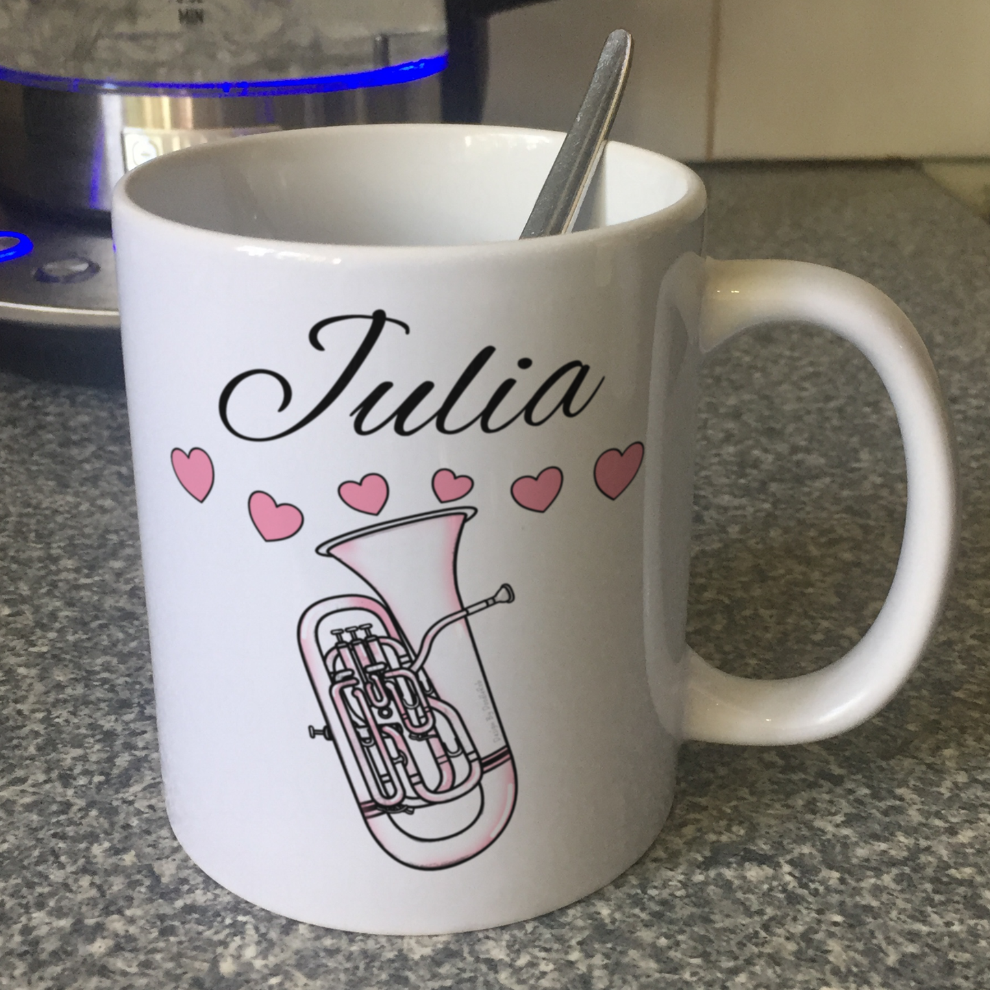 Euphonium Wedding Personalised Mug - Brass Musician Custom Gift