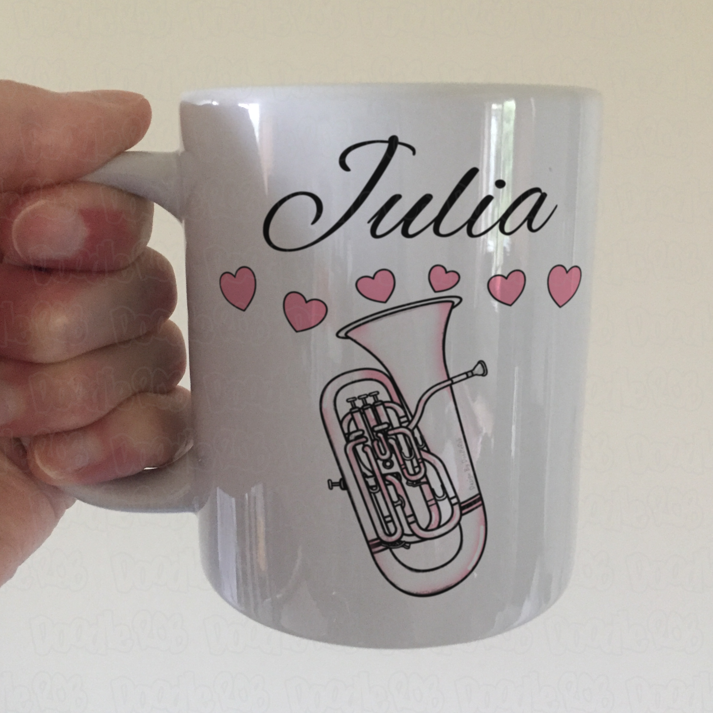 Euphonium Wedding Personalised Mug - Brass Musician Custom Gift