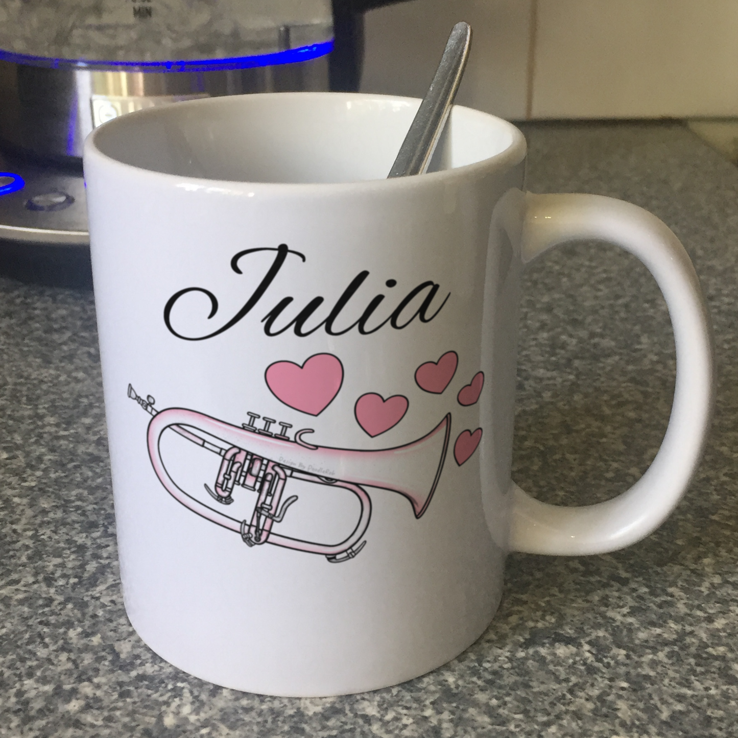Flugelhorn Wedding Personalised Mug - Brass Musician Custom Gift