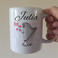 Harp Wedding Personalised Mug - Harpist String Musician Custom Gift