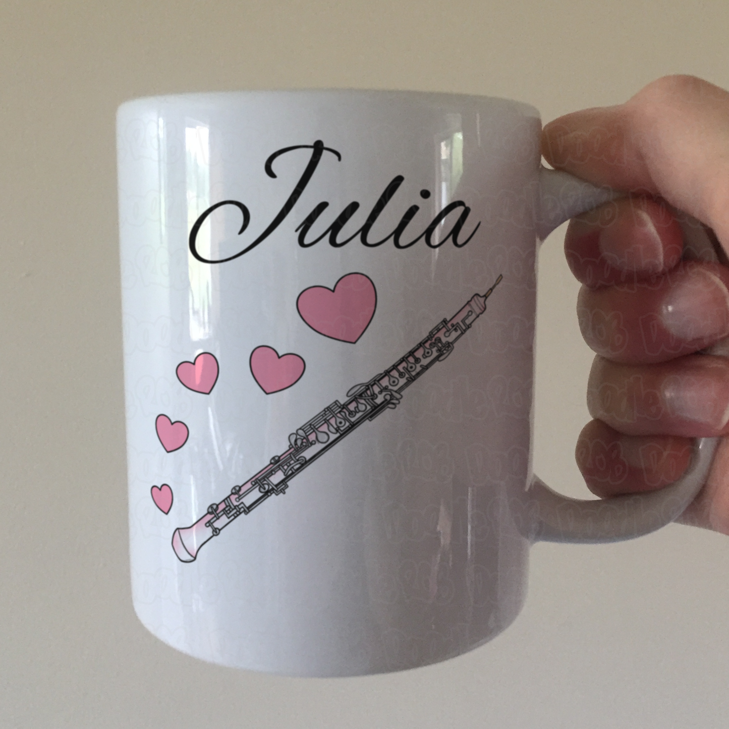 Oboe Wedding Personalised Mug - Oboist Woodwind Musician Custom Gift