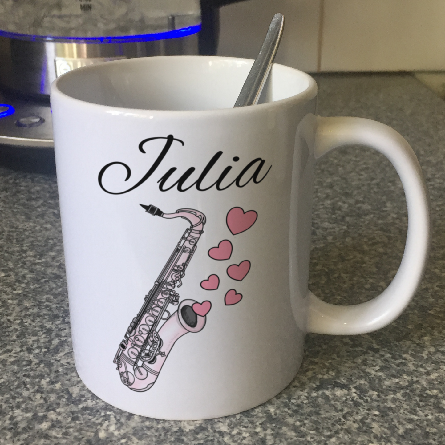 Saxophone Wedding Personalised Mug - Saxophonist Musician Custom Gift