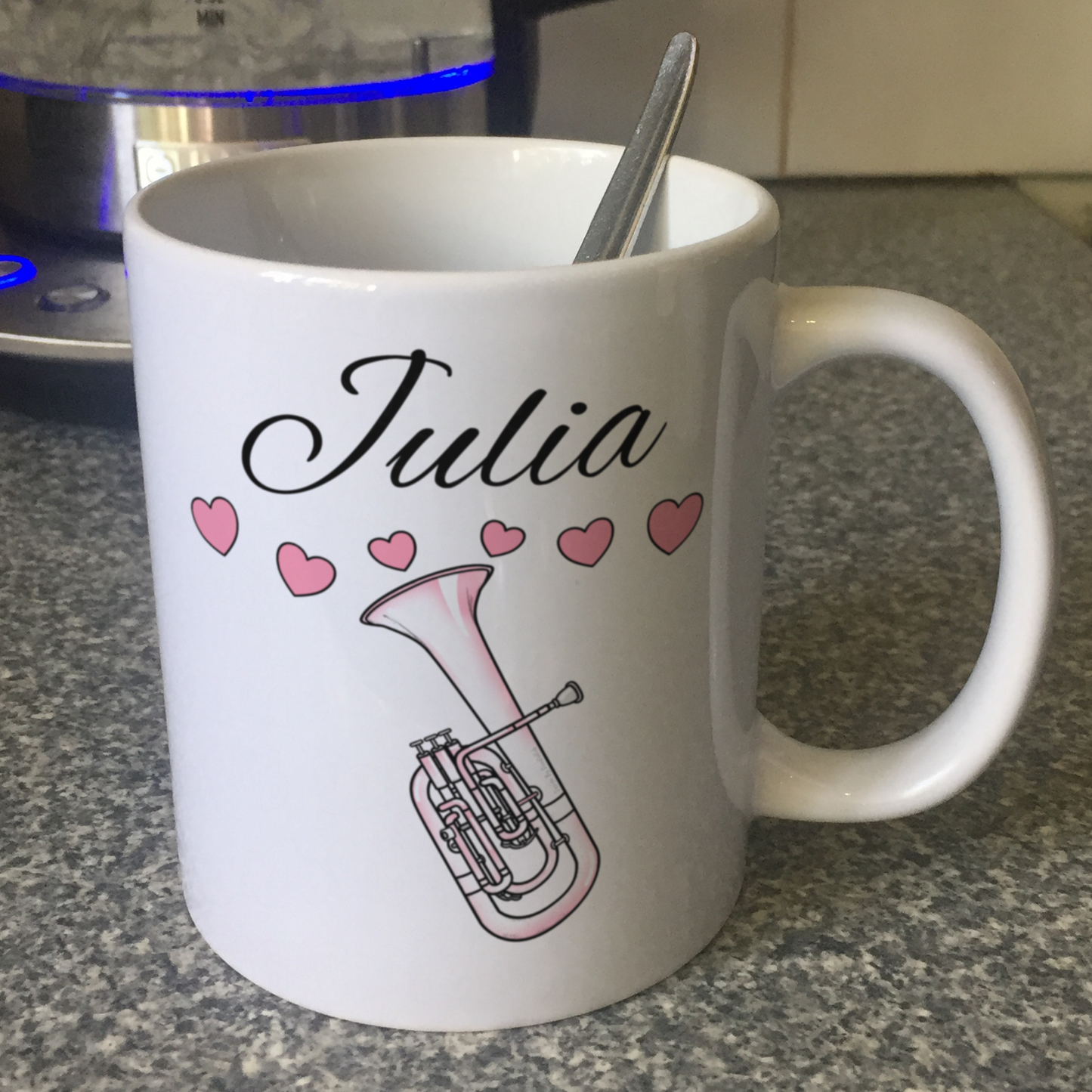 Tenor Horn Wedding Personalised Mug - Brass Musician Custom Gift