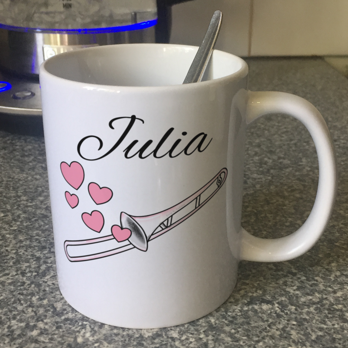 Trombone Wedding Personalised Mug - Trombonist Brass Musician Custom Gift
