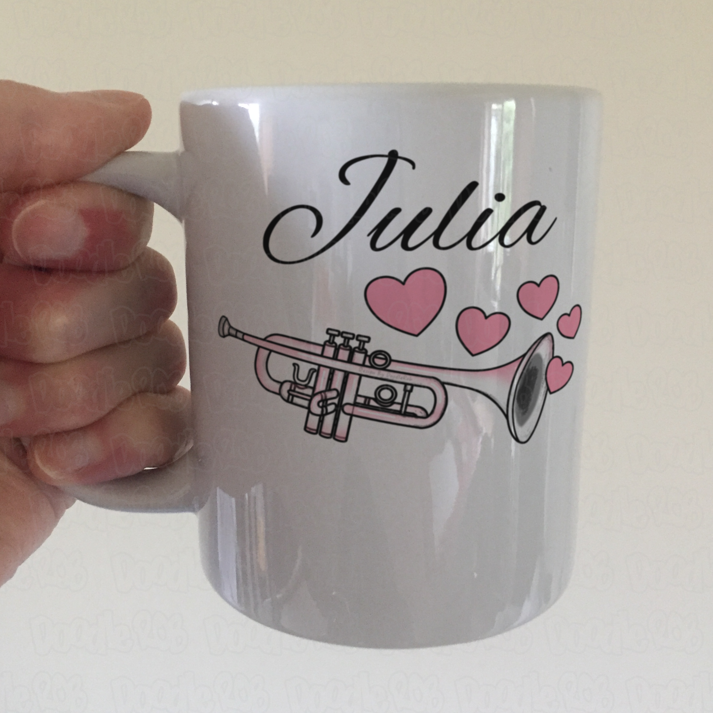 Trumpet Wedding Personalised Mug - Trumpeter Brass Musician Custom Gift