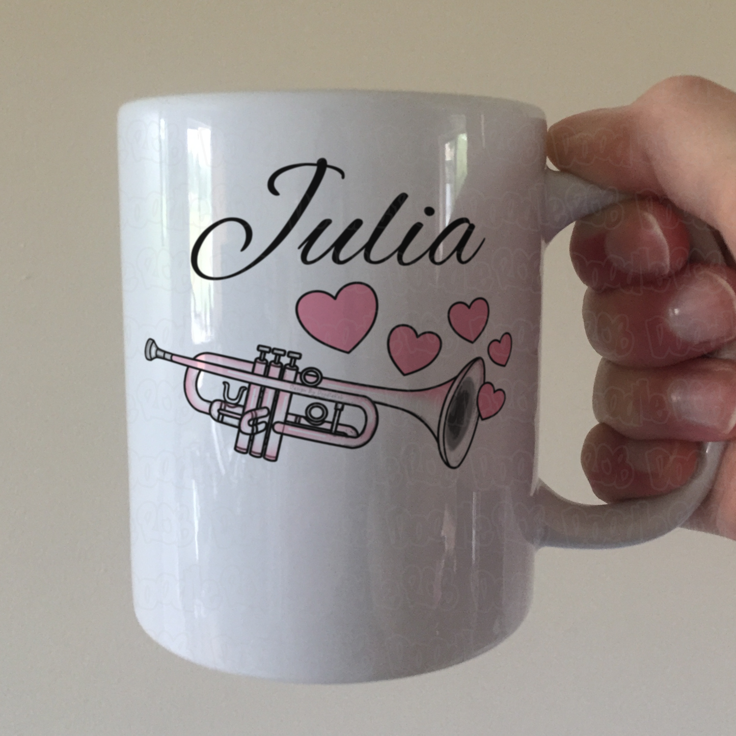 Trumpet Wedding Personalised Mug - Trumpeter Brass Musician Custom Gift