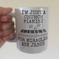 Funny Church Pianist Mug - For Miracles, Ask Jesus - Christian Musician Gift