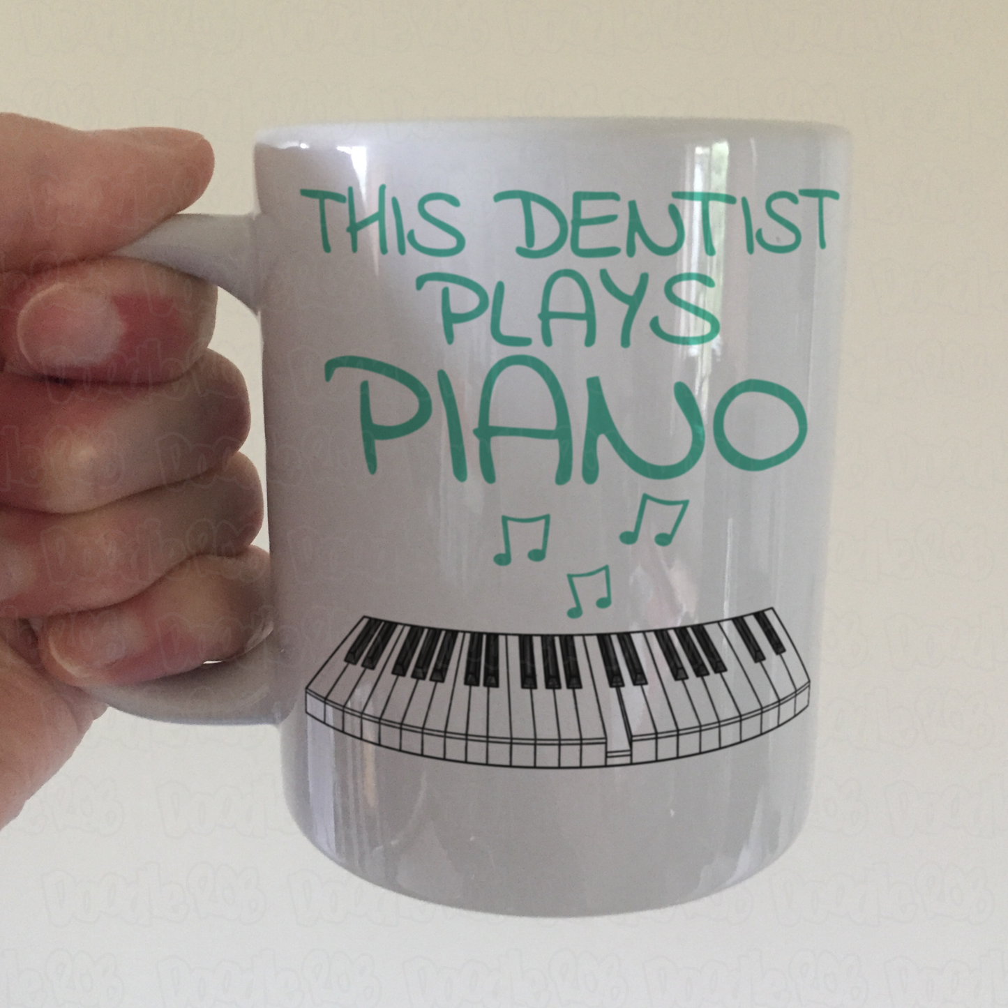 Dentist Piano Mug - This Dentist Plays Piano - Musician Gift For Dentist