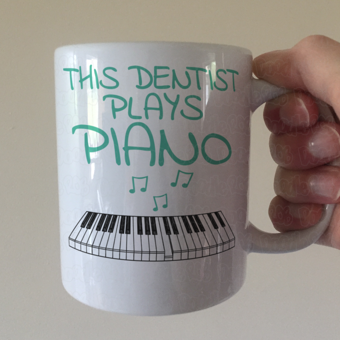 Dentist Piano Mug - This Dentist Plays Piano - Musician Gift For Dentist