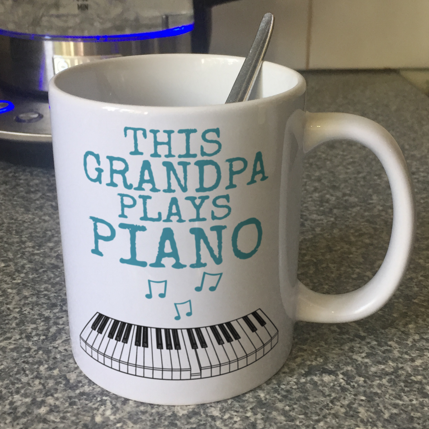 Piano Father's Day Mug - This Grandpa Plays Piano - Pianist Musician Gift