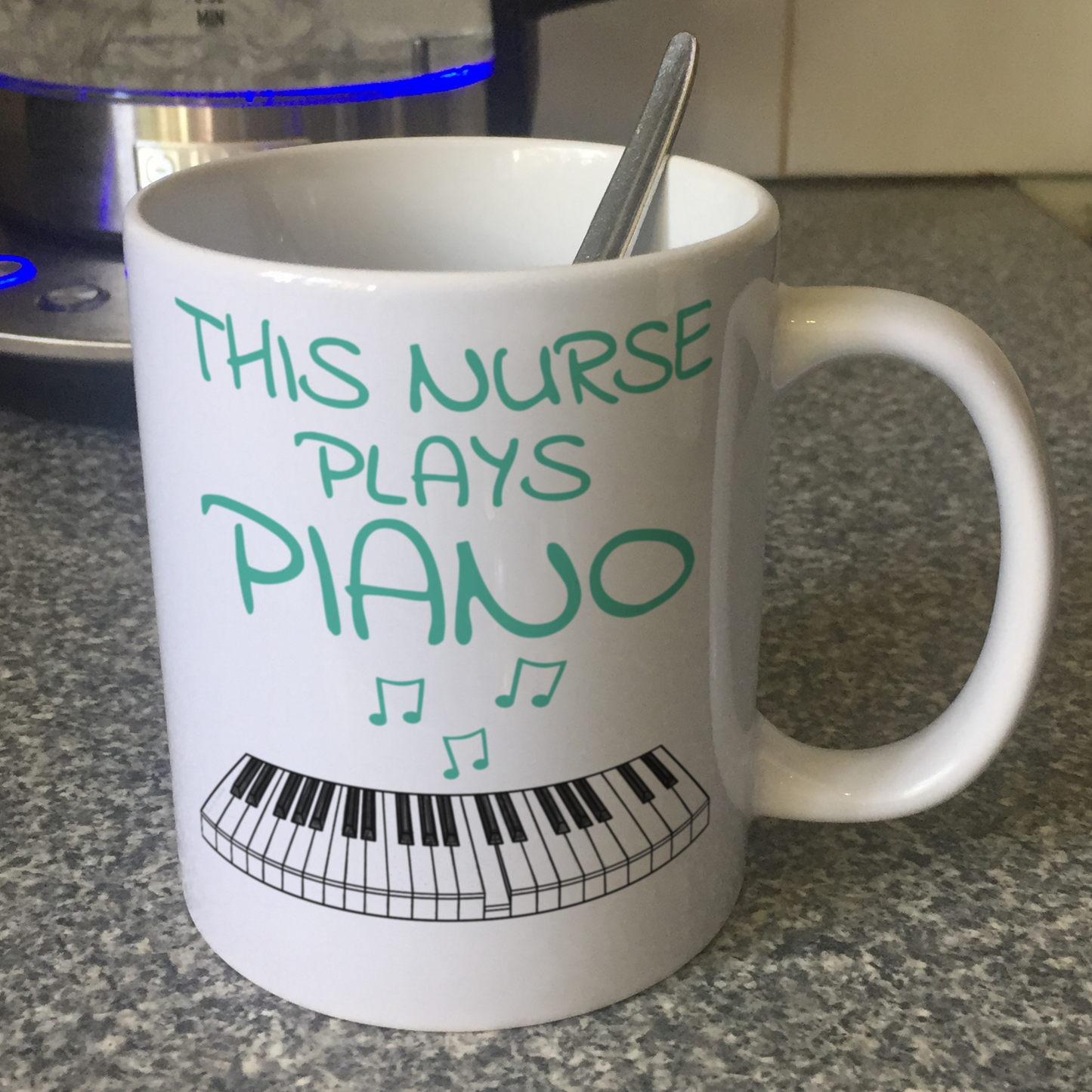 Nurse Piano Mug - This Nurse Plays Piano - Musician Gift For Nurse