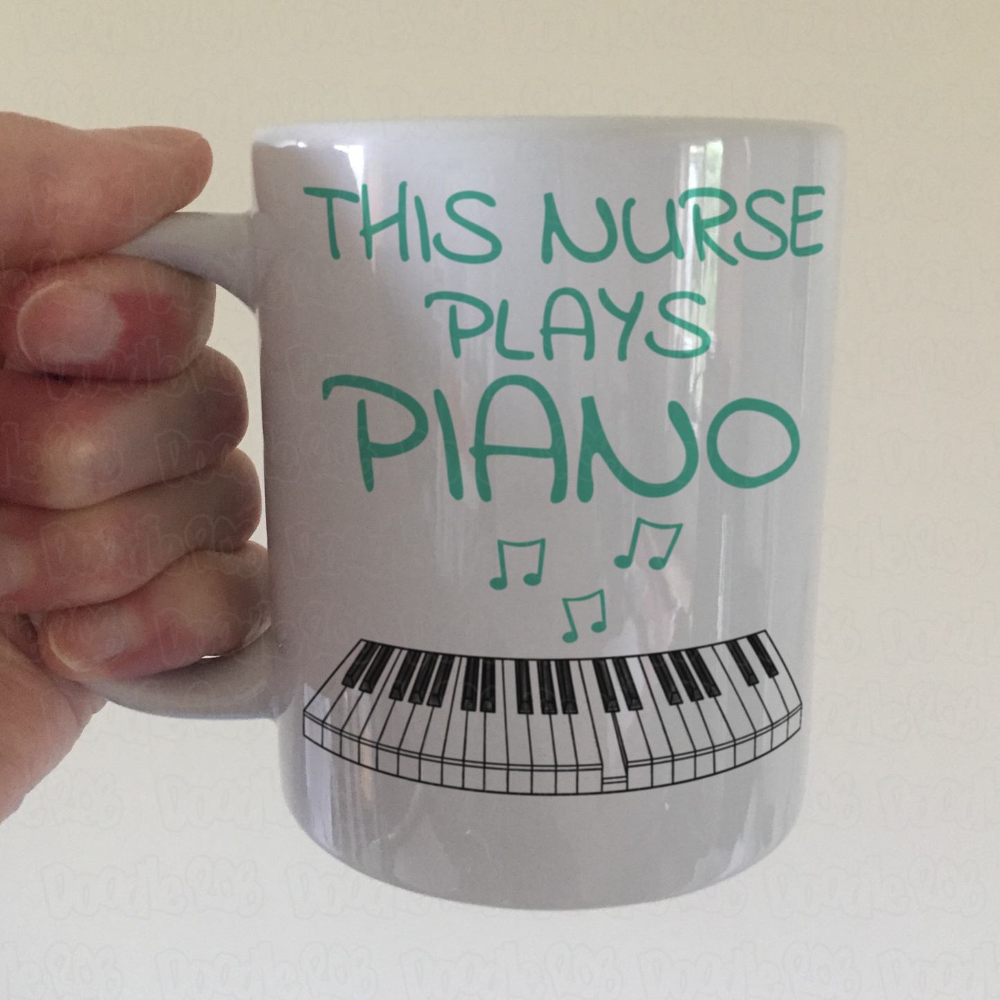 Nurse Piano Mug - This Nurse Plays Piano - Musician Gift For Nurse
