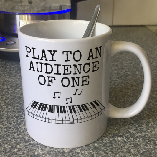 Church Pianist Mug - I Play To An Audience Of One - Worship Keyboard Player Gift
