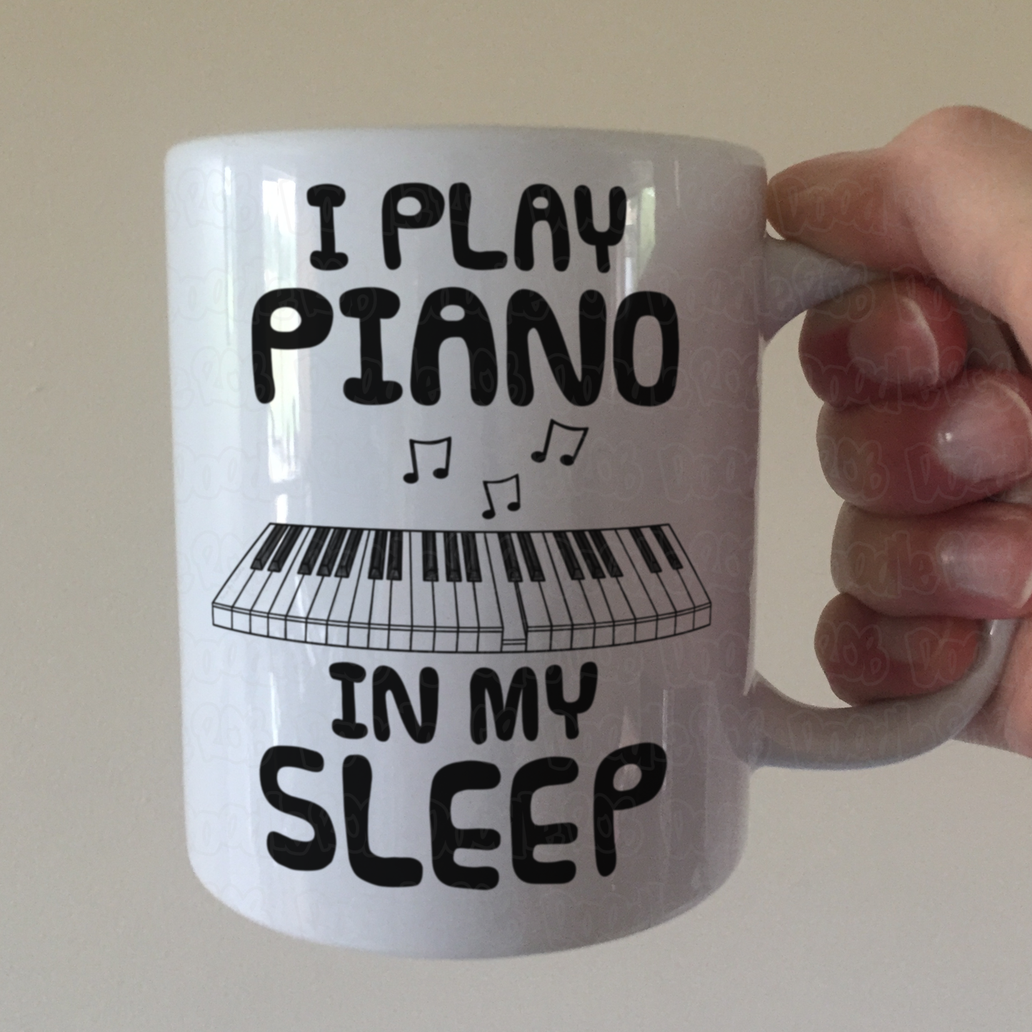 Funny Piano Mug -  I Play Piano In My Sleep - Pianist Musician Gift