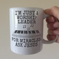 Funny Worship Leader Mug (Piano) - For Miracles, Ask Jesus - Christian Musician Gift